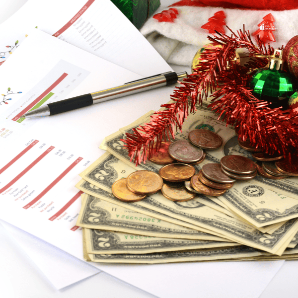 holiday budget with money