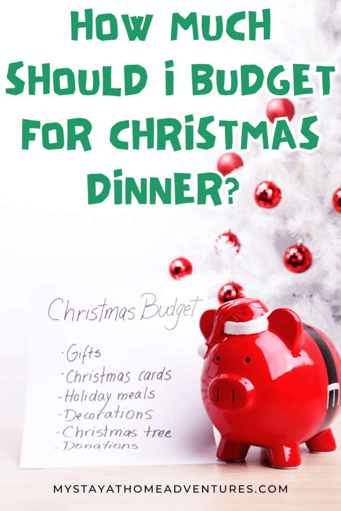 Christmas Budget With text: "How Much Should I Budget For Christmas Dinner?"