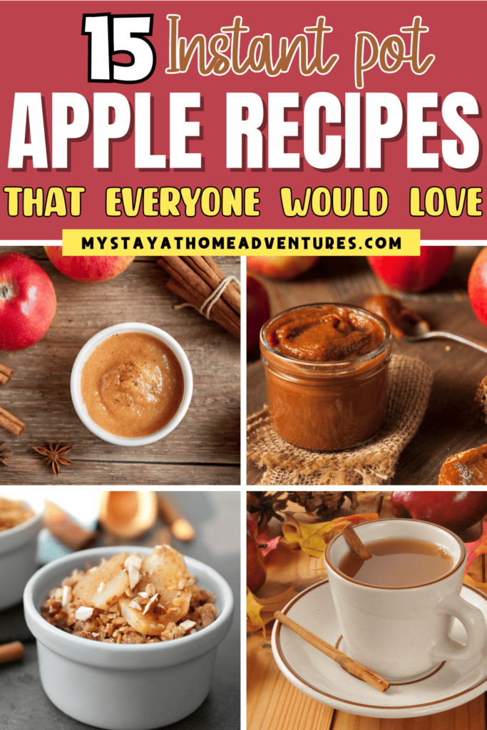 collage image of instant pot apple recipes with text