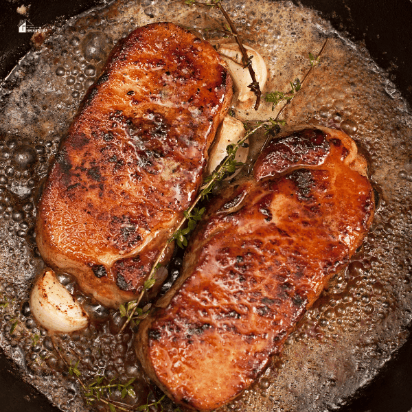 Pork chops pan seared