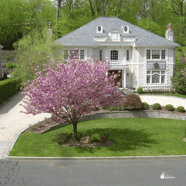 a house with landscape