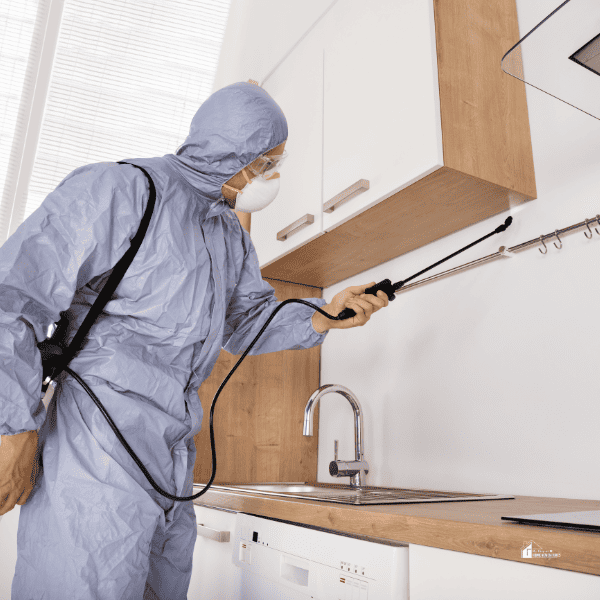 man cleaning a kitchen