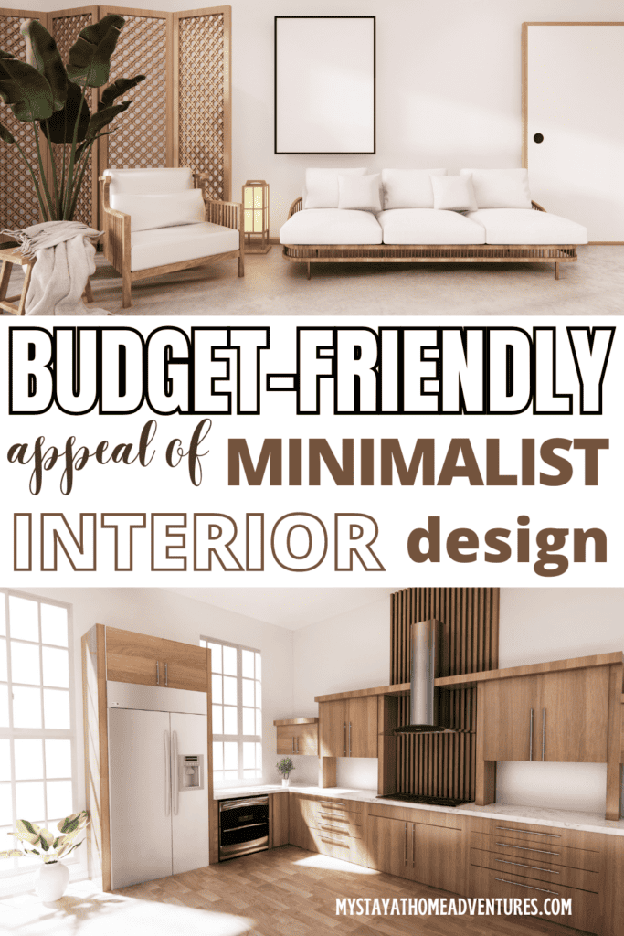 collage image of minimalist interior design with text: "Budget-Friendly Appeal of Minimalist Interior Design"