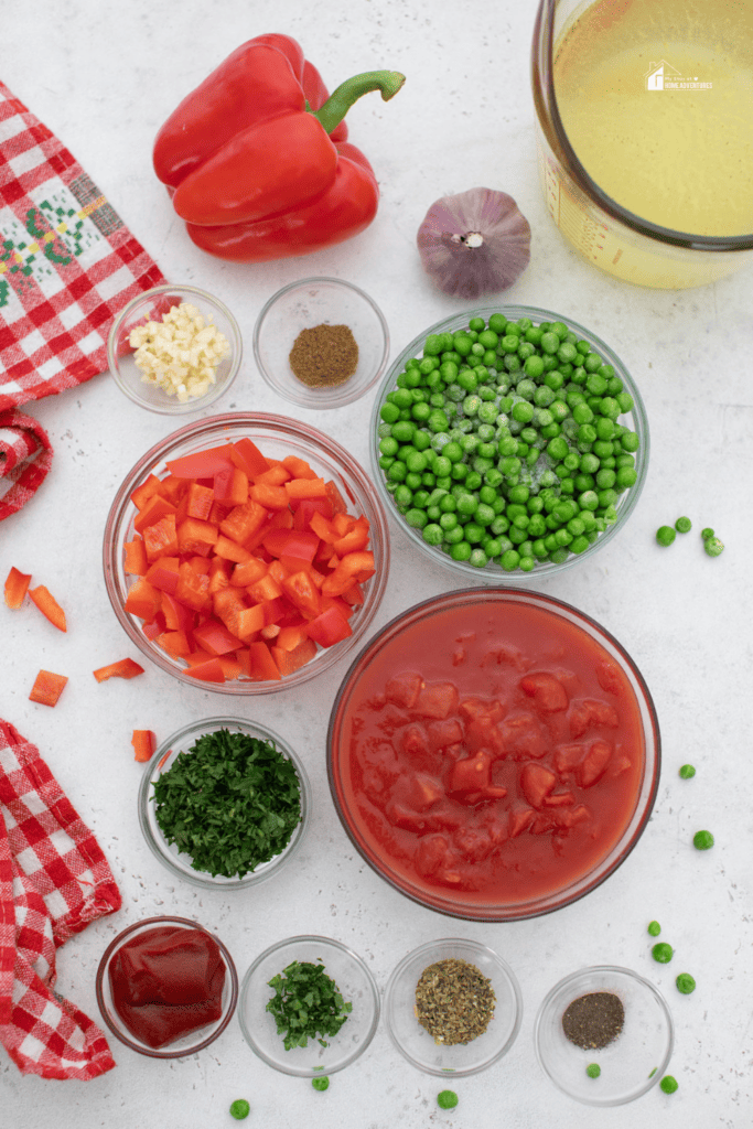 Ingredients in Making Asopao de Gandules