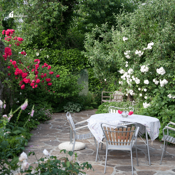 an image of a patio garden