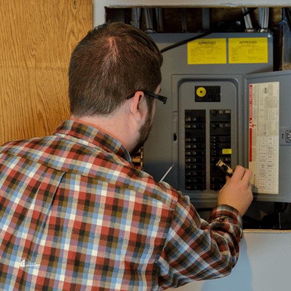 a man doing an electrical inspection