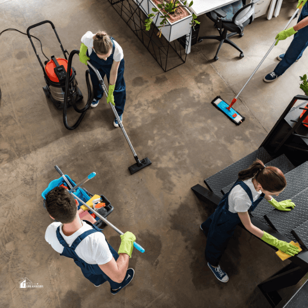 a group of professional cleaners