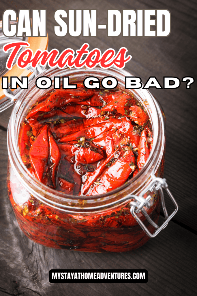 sun-dried tomatoes in oil with text overlay