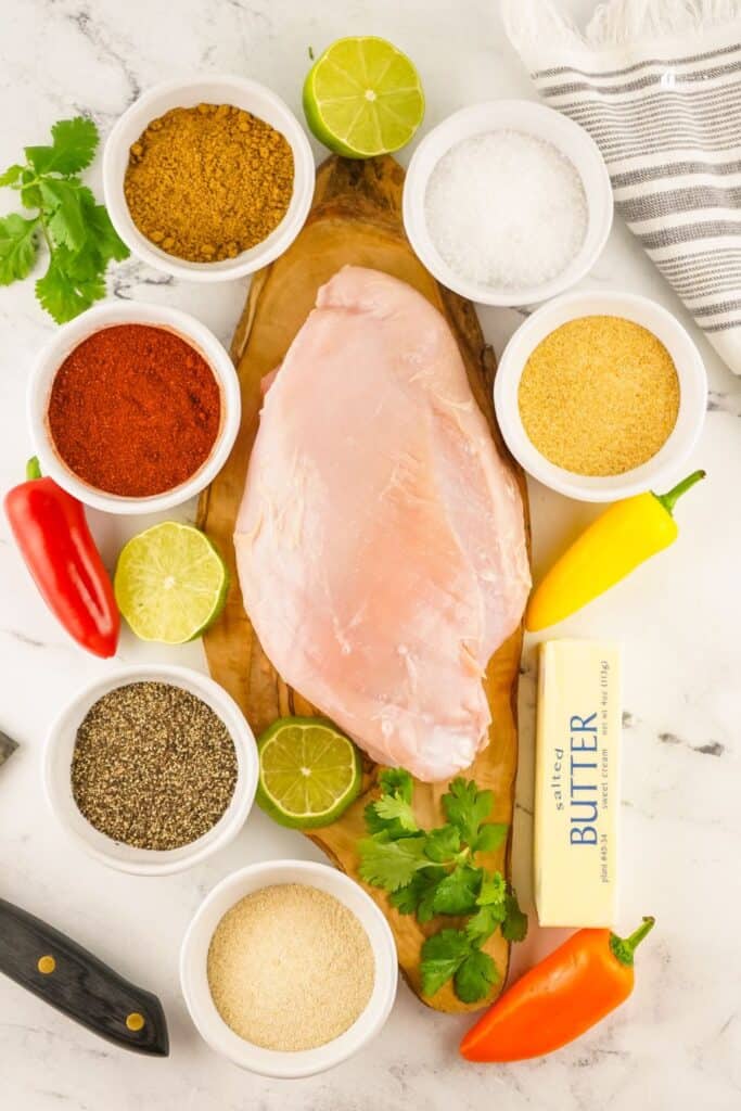 Ingredients in making the Smoked Mexican Turkey Breast