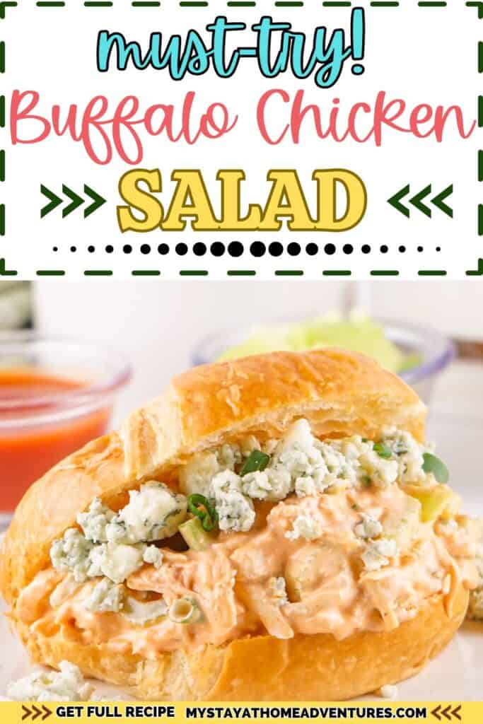 pin image of buffalo chicken salad