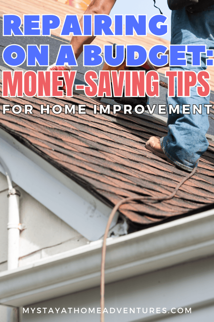 an image of a man repairing roof with text overlay