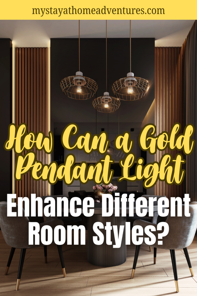 A cozy dining area with warm lighting from gold pendant fixtures and elegant contemporary decor.