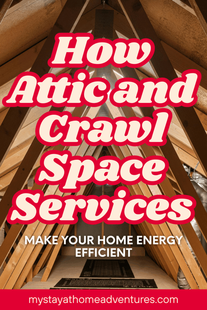 Energy-efficient attic with visible wooden beams and insulation showing proper home maintenance.