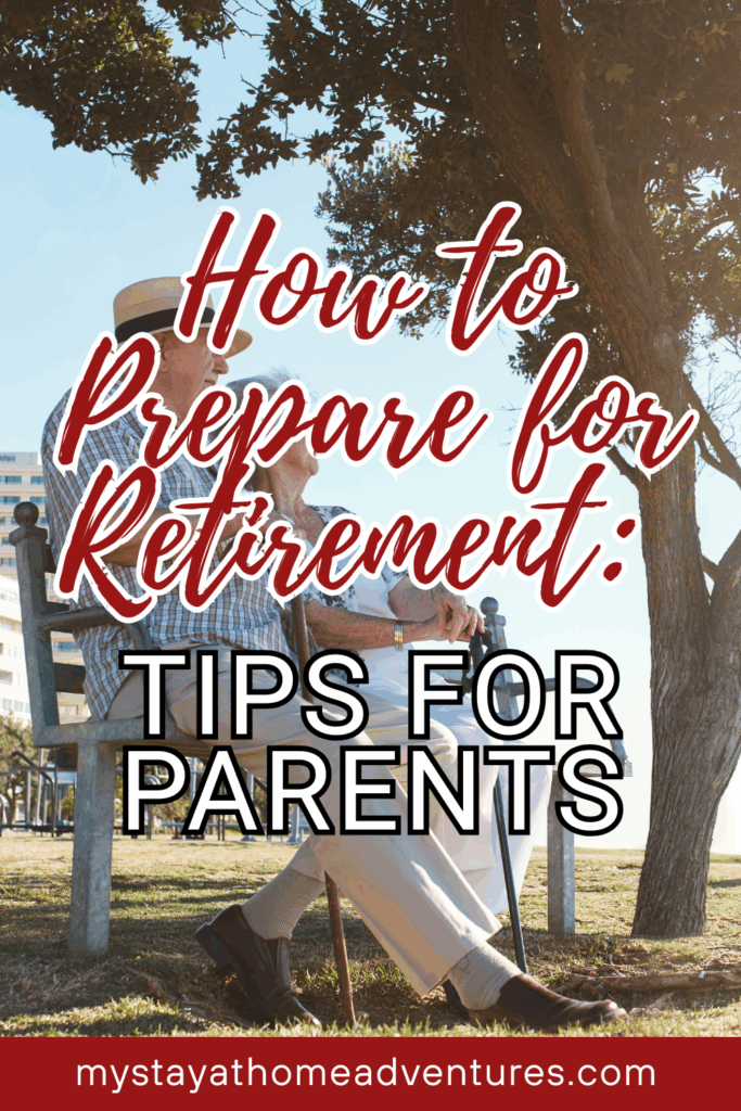 An elderly couple sits together on a park bench under a tree, enjoying retirement.