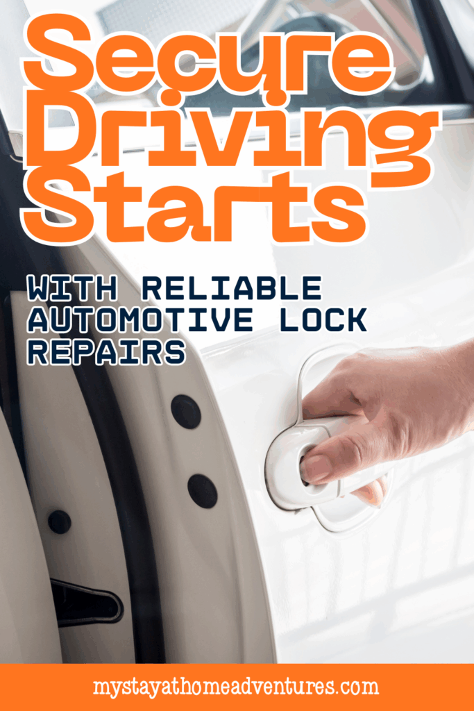 A person opens a automotive door, emphasizing how working locks contribute to safe and secure driving.