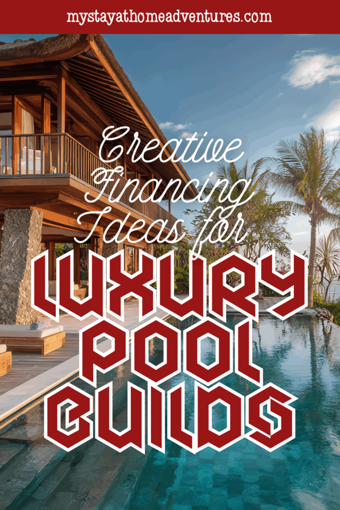 A high-end tropical pool and patio setup showcasing the dream luxury pool lifestyle that creative financing can help make possible.