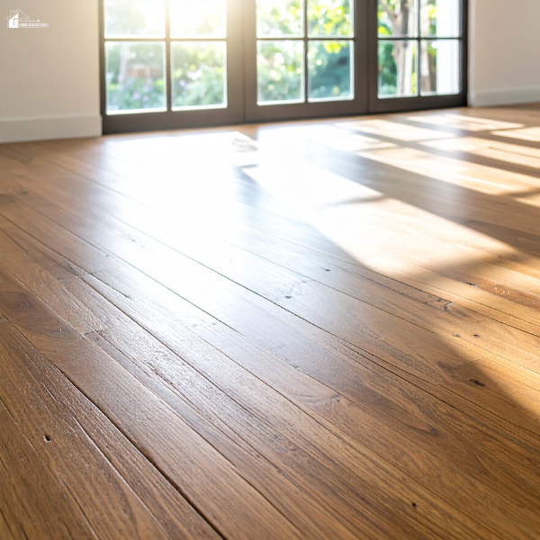 Direct sunlight warming a hardwood floor—an everyday sign of how your home reacts to changing light and weather conditions.