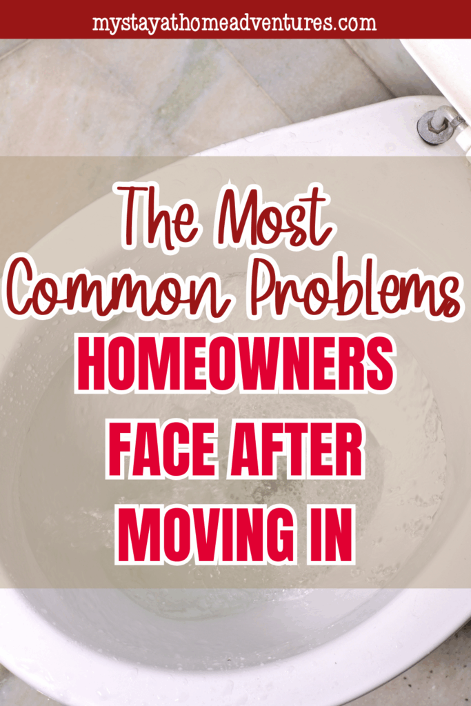 A toilet with swirling water, symbolizing one of the frequent plumbing concerns homeowners deal with post-move.