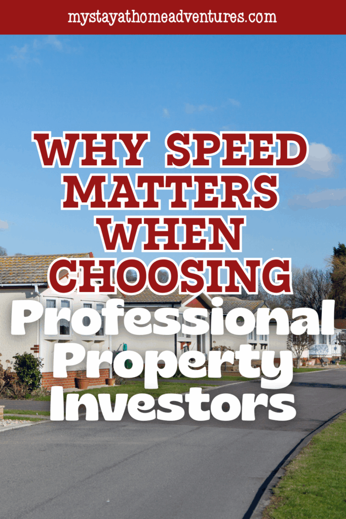 A peaceful suburban street with homes lined up under a clear sky, representing the need for fast action in competitive property markets.