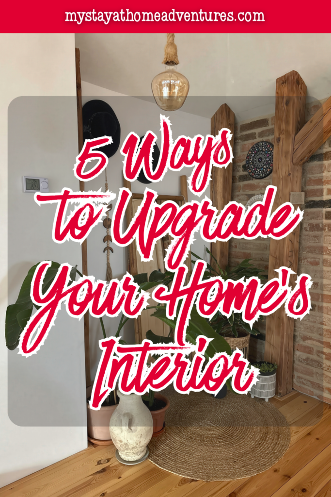 Cozy corner with indoor plants, wood accents, and decorative lighting, highlighting easy décor upgrades to enhance your home’s interior.