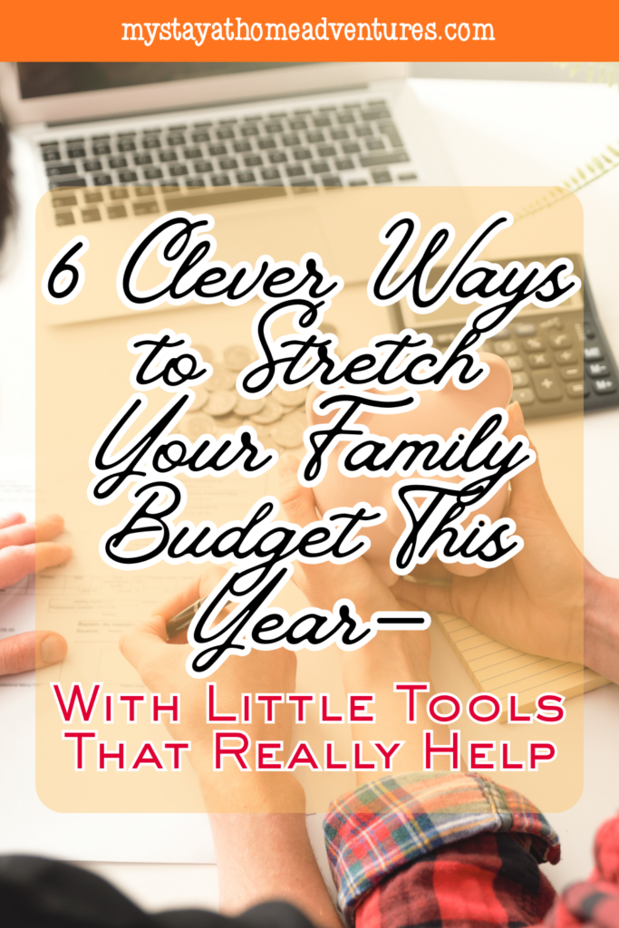 Hands-on budgeting with tools like a calculator and coins, showing practical ways families can save money this year.