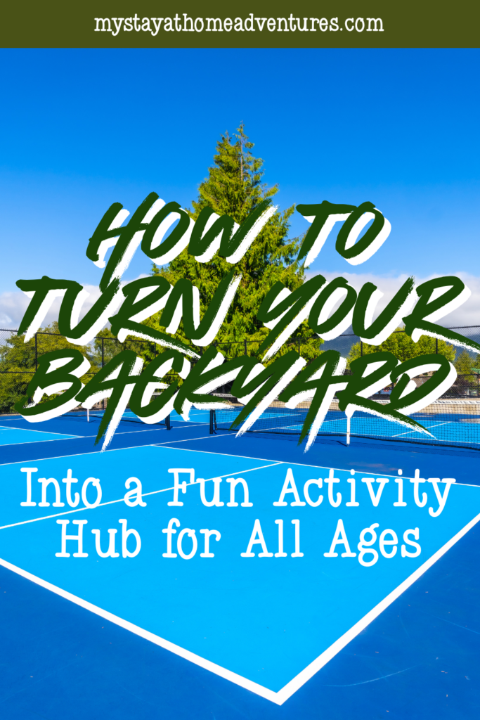 A bright backyard pickleball court setup that highlights how to transform outdoor space into a fun activity hub for everyone.