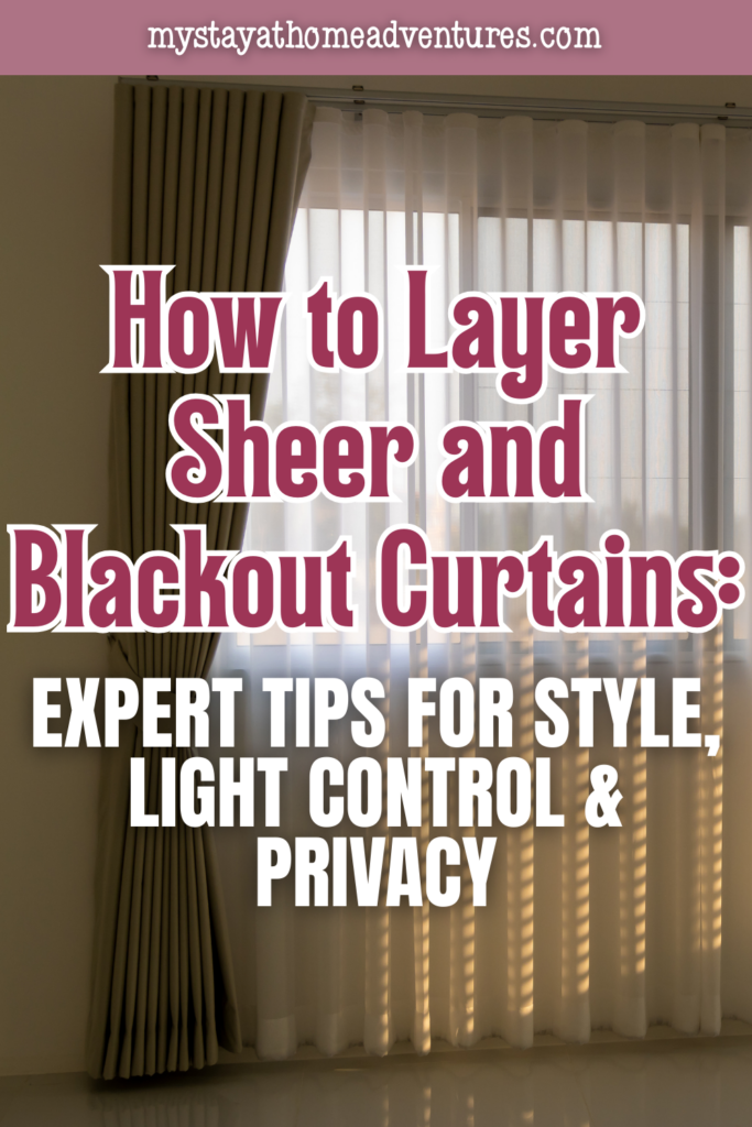 Window styled with sheer and blackout curtain layers demonstrating effective light control and privacy in a modern room.