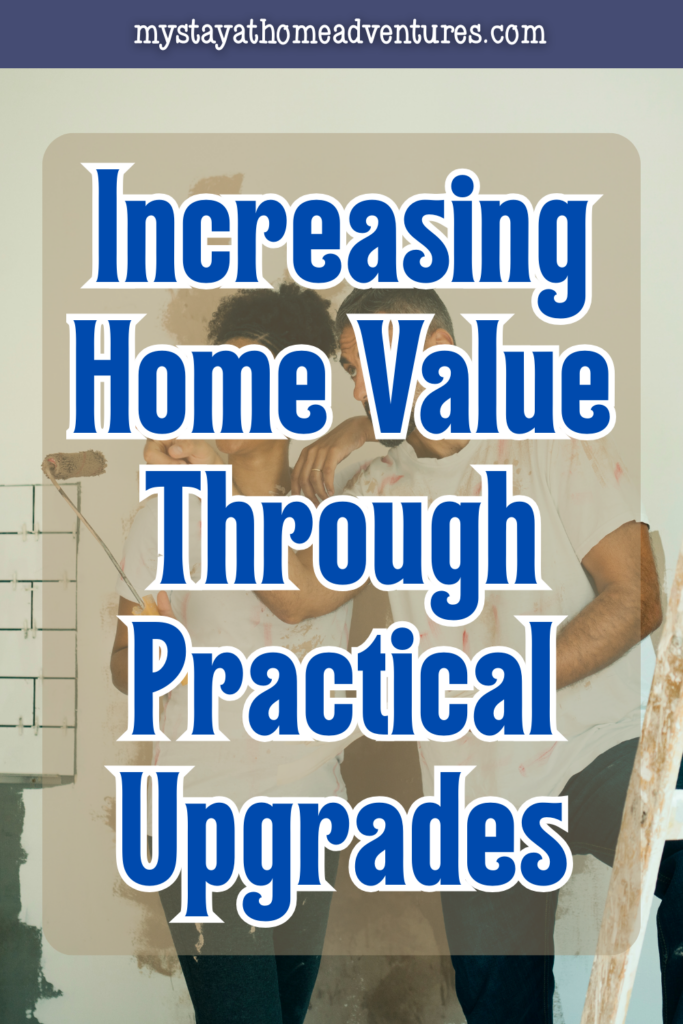 Homeowners painting an interior wall during a renovation project representing practical home upgrades that can increase property value.