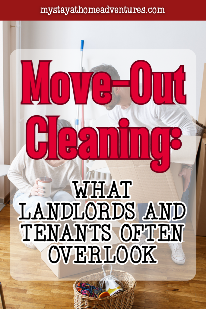 Tenants organizing belongings and packing boxes while preparing a home for thorough move-out cleaning before leaving the property.