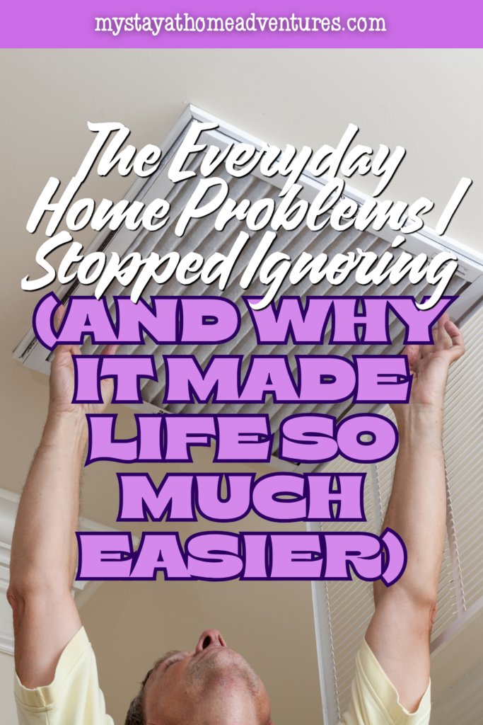 Hands installing a fresh air filter to solve common home problems and make everyday life easier.