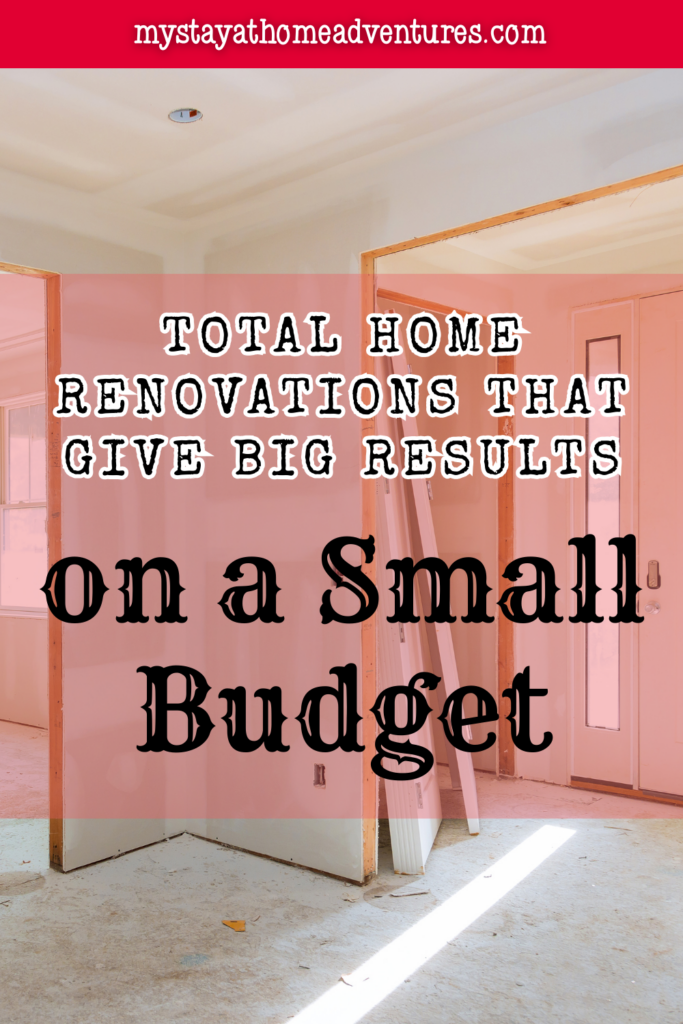 Interior home renovation in progress with framed walls and new drywall, demonstrating cost-effective upgrades for big visual results.