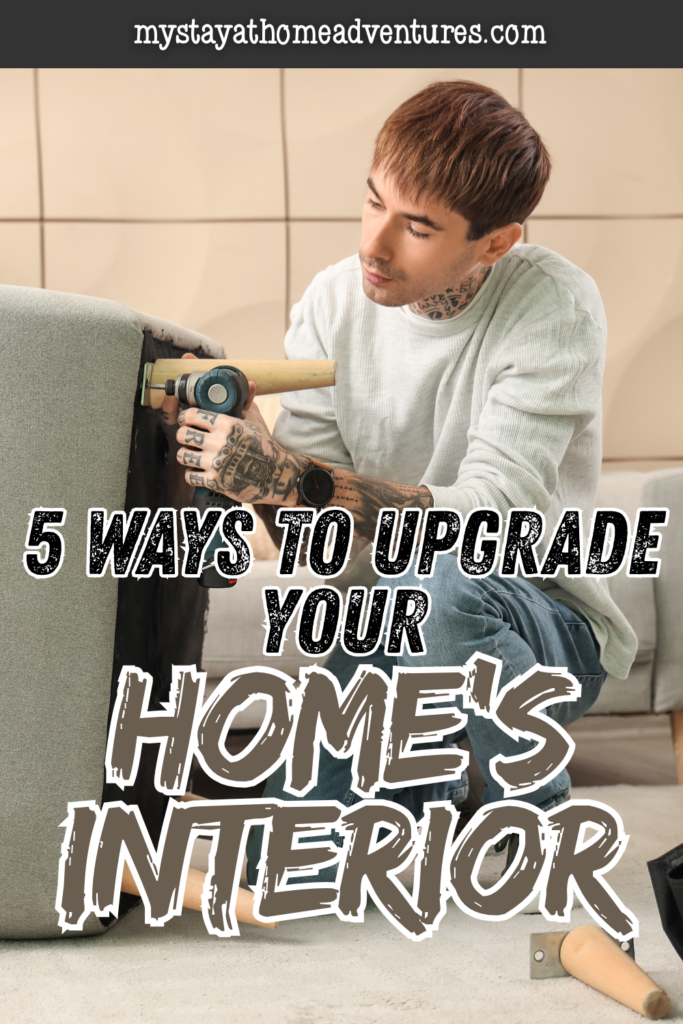 Person installing furniture legs with tools, showing a simple home interior upgrade project.