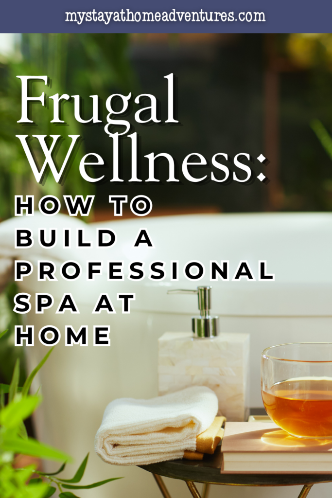 Minimalist bathroom scene with soft towels, soap dispenser, and tea arranged for a peaceful at home spa routine.