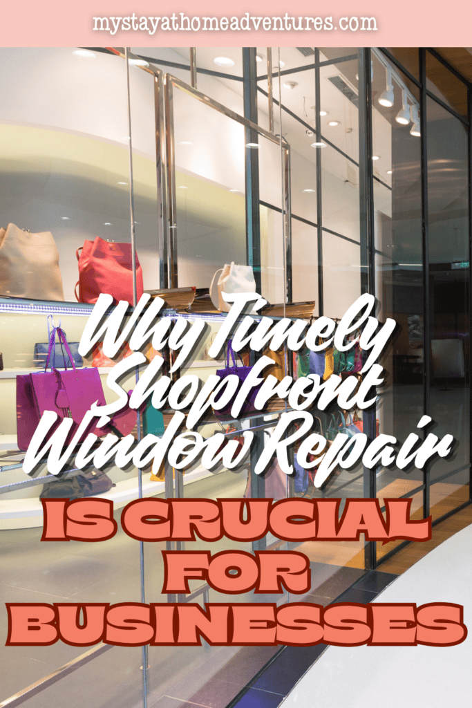 Retail store window showcasing products behind clean glass panels, emphasizing how timely shopfront window repair supports business appearance and security.