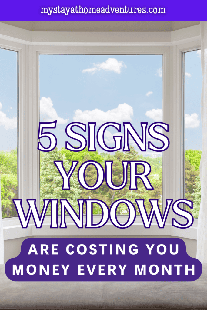 Large residential windows letting in natural light while highlighting common signs of energy loss and high utility costs.