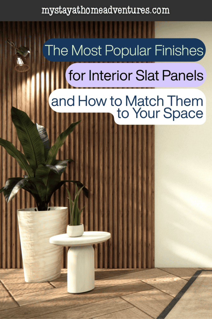 Stylish living room corner with dark wood slat wall panels, indoor plants, and modern décor for interior design inspiration.