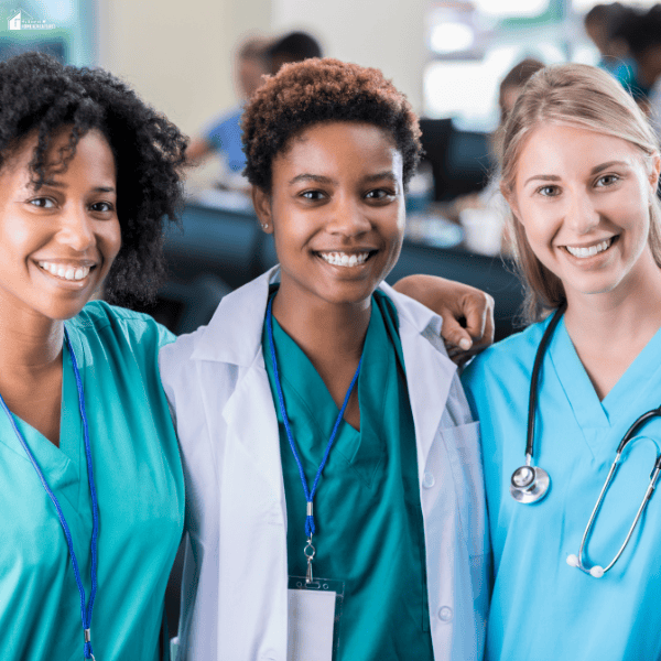Clinical support team members collaborating to maintain accuracy, communication, and quality standards in patient care operations.