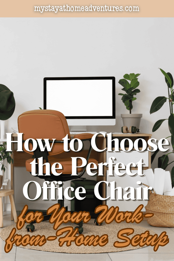 Office chair paired with a home workspace setup, highlighting the importance of comfort, support, and productivity during long workdays.