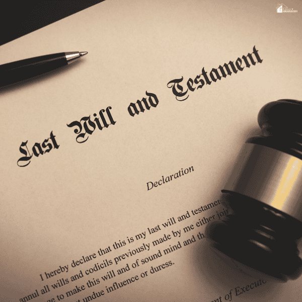 Will and succession planning paperwork displayed with legal tools used for estate and inheritance planning.