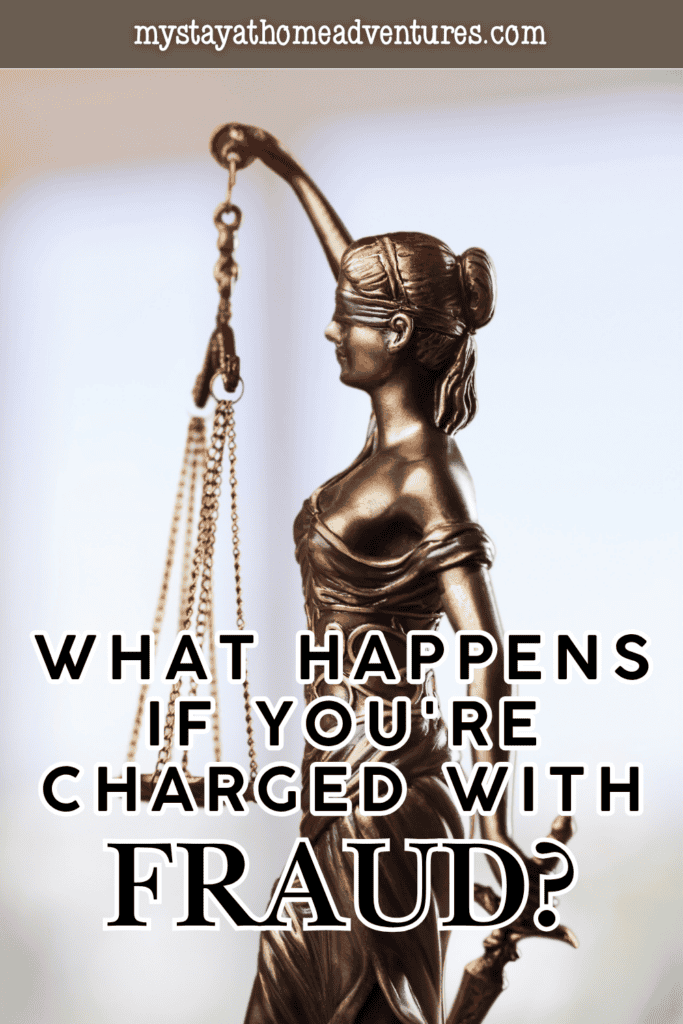 Close-up of a Lady Justice statue symbolizing the legal process and defense options for someone facing fraud allegations.