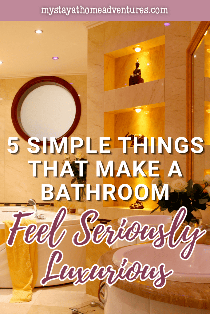 Elegant bathroom with premium finishes, warm lighting, decorative niches, and upscale fixtures that create a relaxing spa-inspired space.