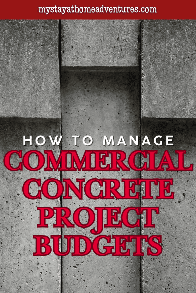 Concrete wall surface representing commercial construction projects that require careful budgeting, planning, and cost control.
