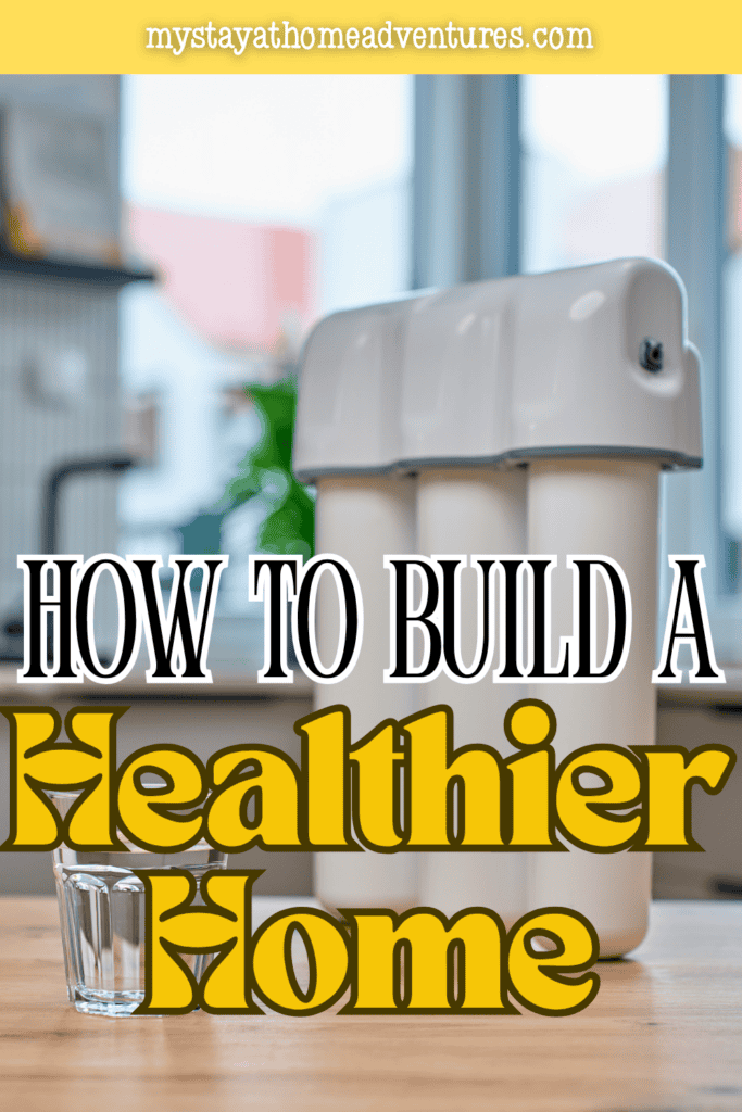 A countertop water filtration system and a glass of water highlight simple ways to improve water quality and support a healthier home.
