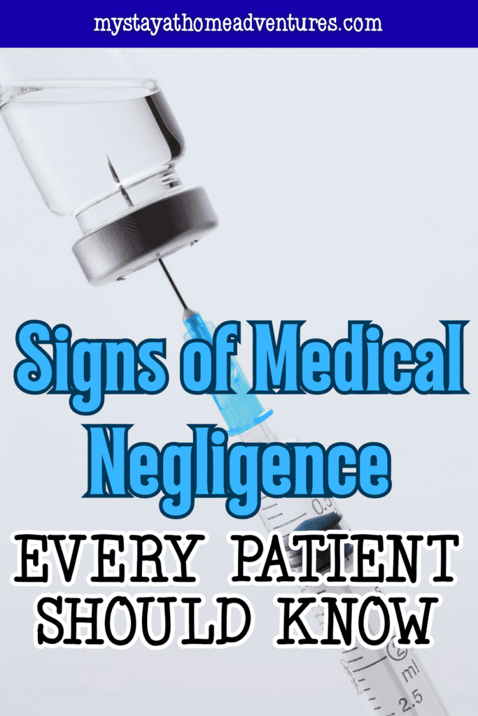 A medication vial and syringe symbolize patient safety and the importance of recognizing warning signs of medical negligence.